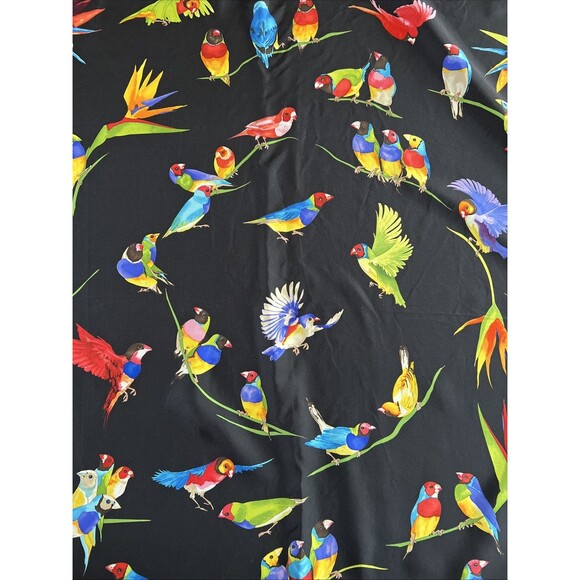 PATEK PHILIPPE Vivid bird motif large size silk scarf  Blue Novelty Prize Purple - Picture 3 of 9